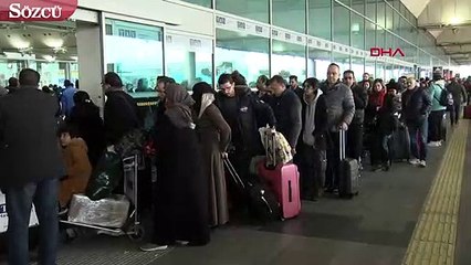 Atatürk Havalimanı’nda ‘tatil dönüşü’ yoğunluğu