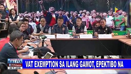 VAT exemption sa ilang gamot, epektibo na