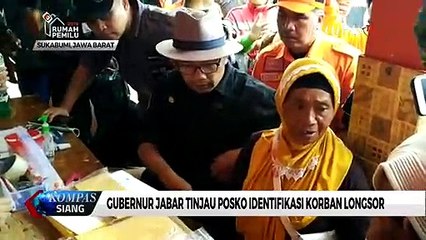 Ridwan Kamil Tinjau Lokasi Longsor Sukabumi