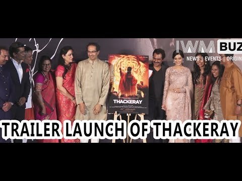 Uddhav Thackeray,Aditya Thackeray, Nawazuddin Siddiqui and Amrita Rao at trailer aunch of Thackeray