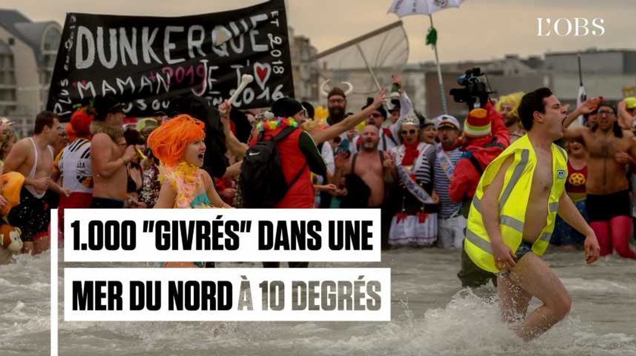 Dunkerque : 1.000 "givrés" se baignent dans la Mer du Nord pour débuter 2019
