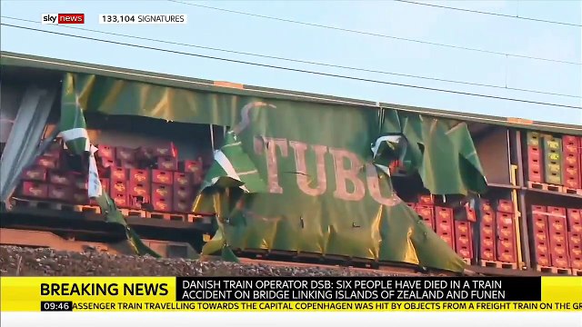 Au moins six personnes ont été tuées dans un accident de train survenu ce matin sur un pont au Danemark - VIDEO