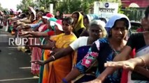 Hindistan'da kadınlardan cinsiyet eşitliği için 620 km'lik insan zinciri