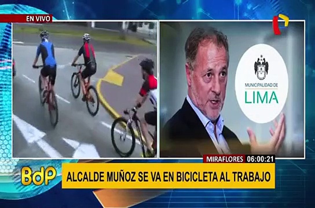 Jorge Muñoz: alcalde de Lima llegó a la Municipalidad en bicicleta