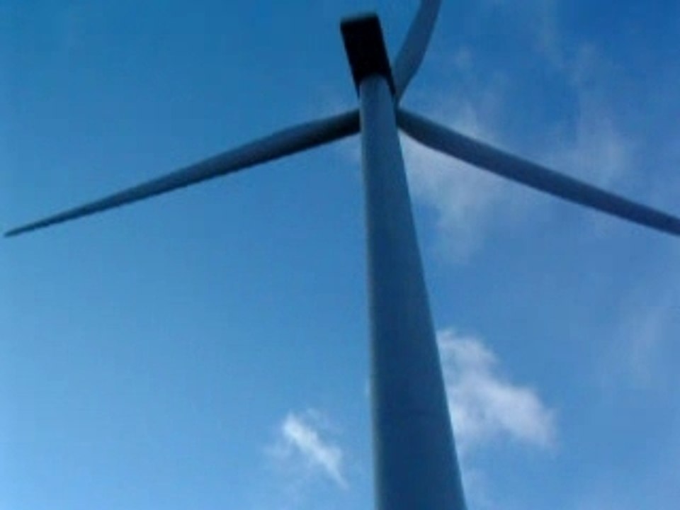 Eolienne vue de dos