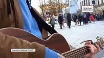 Oisin Busking in Cardiff!