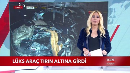 Lüks Araç Tırın Altına Girdi