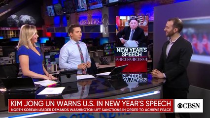 Kim Jong Un warns U.S. in New Year's speech