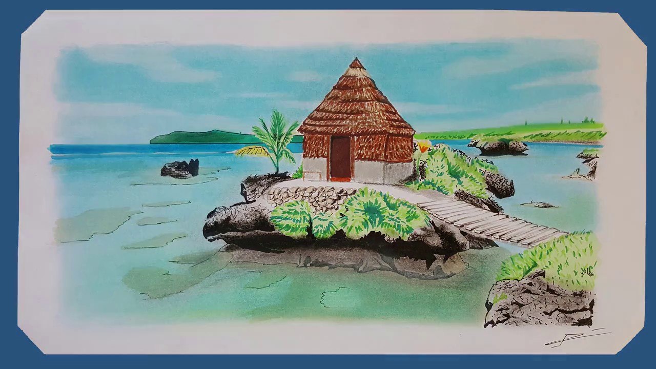 Dessin - Côtes Maré Nouvelle-Calédonie