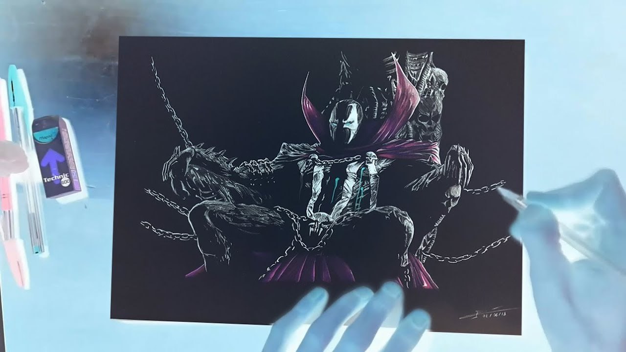 Spawn - Drawing stylo + effet négatif