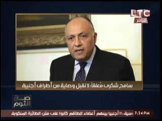وزير الخارجيه المصري موجهاً صفعه قويه لـ كيري : لا نقبل وصايتكم