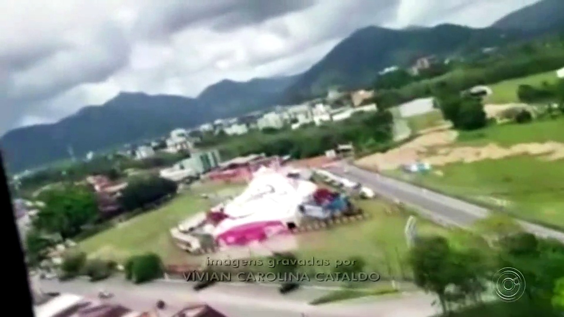Passageira grava a própria queda de helicóptero