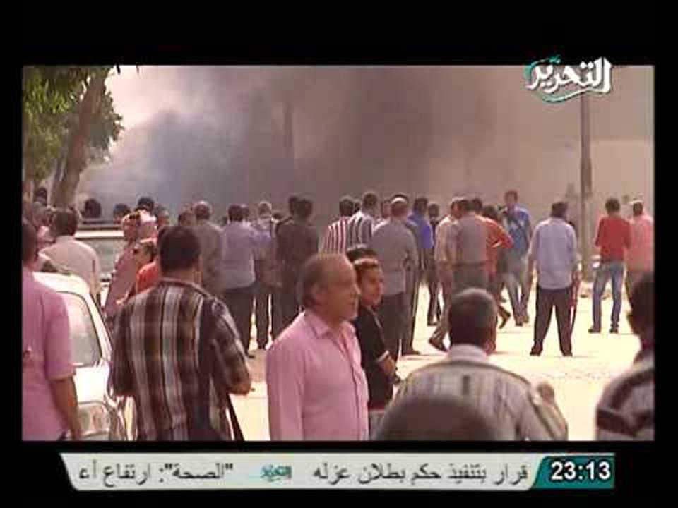 مشاهد حية من اشتباكات الكتدرائية اليوم اثناء تشييع الجنازة