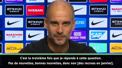 Man City - Guardiola assure qu'il n'y aura pas de recrues en janvier