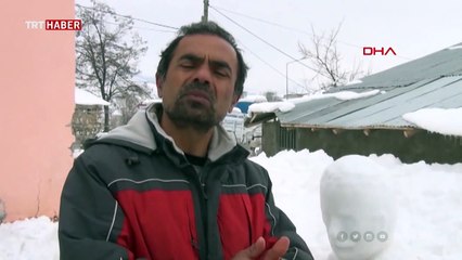 Adıyamanlı heykeltıraş kardan folklor ekibi yaptı