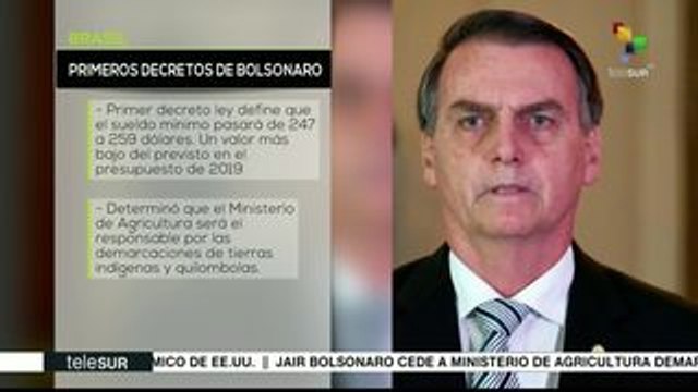 Brasil: Jair Bolsonaro firma primeros decretos de su gobierno