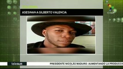 Asesinan en Colombia al líder social Gilberto Valencia