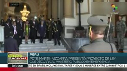 Perú: presenta Vizcarra proyecto de ley para declarar MP en emergencia