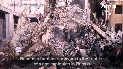 Rescuers search rubble of Russian gas explosion