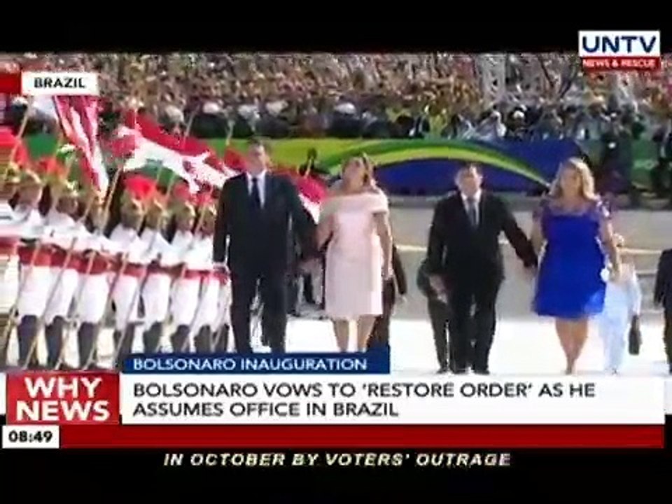 24 Oras news today | Bolsonaro vows to ‘restore order’ as he assumes office in Brazil