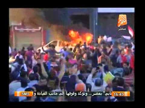 مراسل التحرير يروى تفاصيل حرق السيارة المشتعلة أمام مدرية أمن الدقهلية