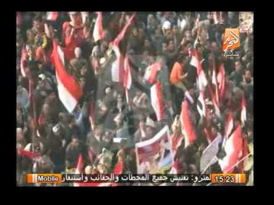 مراسلة قناة التحرير من ميدان التحرير وتقرير حول الأوضاع الحالية بالميدان من أحداث