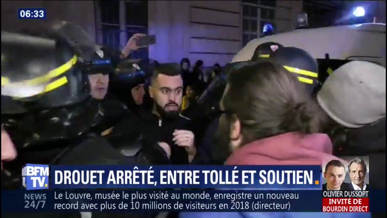 "Police politique", "mascarade", l'opposition s'indigne après l'interpellation d'Éric Drouet