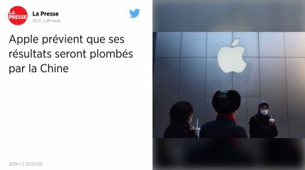 Apple révise en baisse ses prévisions de ventes à cause de la Chine