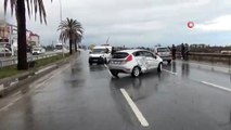 Antalya D-400 karayolundaki su birikintileri kazaya neden oldu