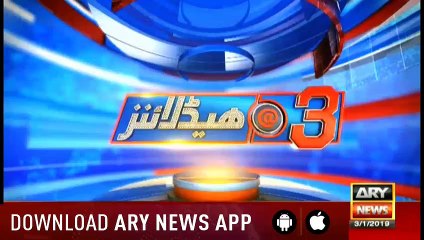 Headlines ARYNews 1500 3rd January 2019