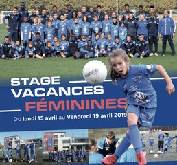 Stage vacances féminines du 15 au 19 avril 2019