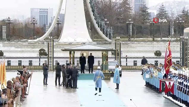 Cumhurbaşkanı Erdoğan, Irak Cumhurbaşkanı Berham Salih’i Resmi Tören İle Karşıladı