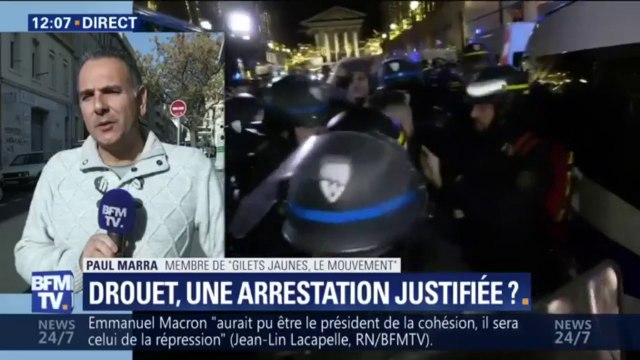 Pas bon le gouvernement! Le gilet jaune Paul Marra juge maladroite l'interpellation d'Éric Drouet