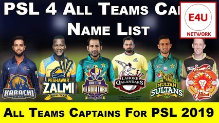 PSL4 New Team(Complete Report) || Match Schedule 2019 || PSL4 Captains - Ep1 - Part5