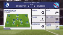 Grenoble Foot - Strasburgo Fifa 19  Gameplay