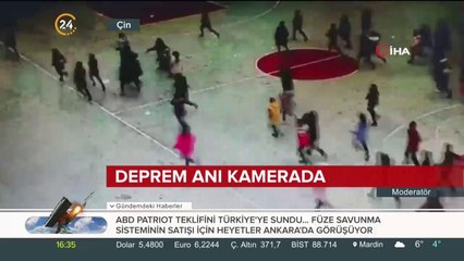 Deprem anı kamerada