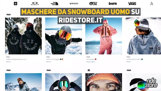 Maschere snowboard uomo su Ridestore Italia