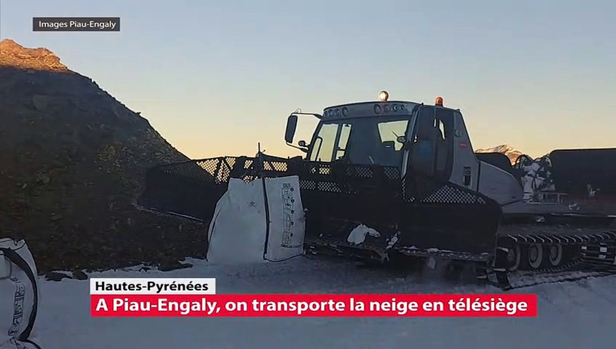 A Piau-Engaly, on récupère la neige sur les parkings pour la transporter sur les pistes