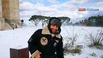 Neve a Castel del Monte (Andria, Puglia) - 3 gennaio 2019