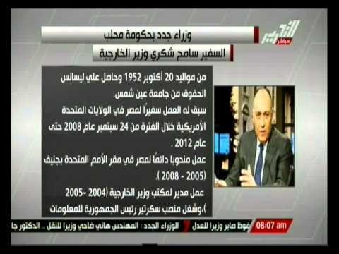 السفير سامح شكري وزير الخارجية بحكومة محلب والسيرة الذاتية لة