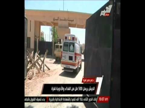 الجيش المصري يرسل 500 طن من الغذاء والأدوية لغزة