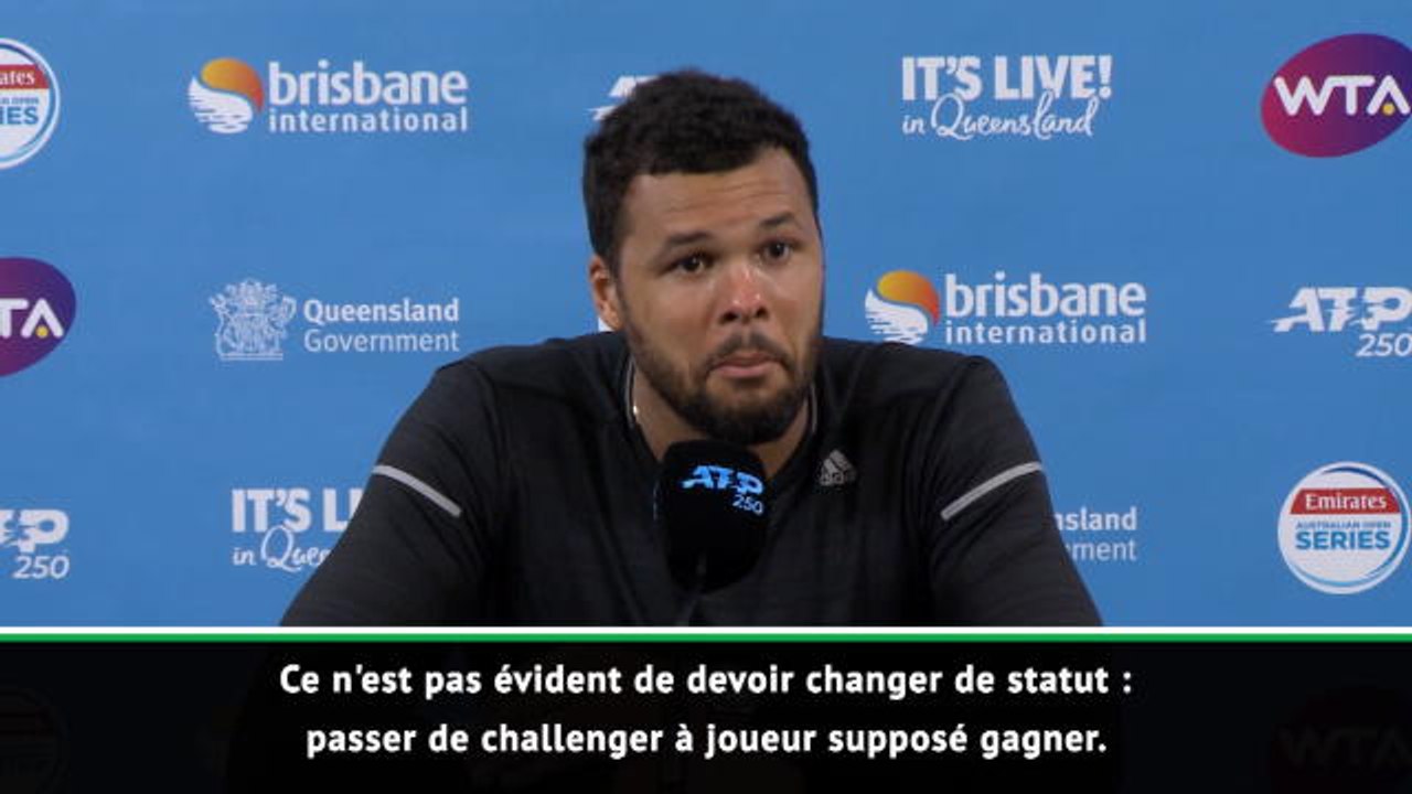 Brisbane - Tsonga : "Je devais être sérieux, il n'avait rien à perdre"