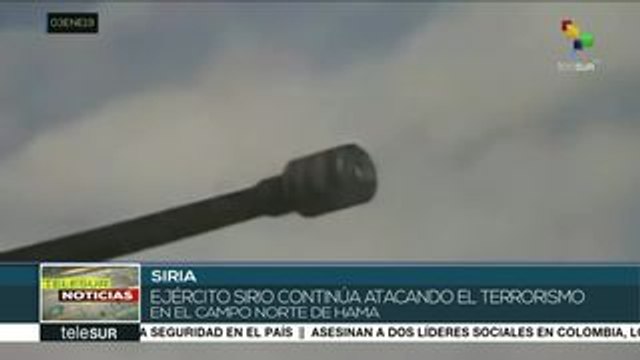 Ejército sirio ataca focos terroristas en el campo norte de Hama