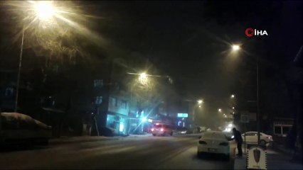 Tekirdağ'da beklenen kar yağışı başladı