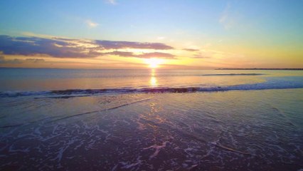 Beautiful Sunset Drone Flight - South Wales