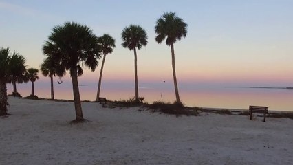 Wonderful Sunset Beach Drone Video Footage