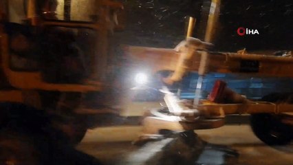 Keşan'da beklenen kar yağışı başladı