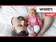 Tot doesn’t recognise her dad after he shaves his beard | SWNS TV
