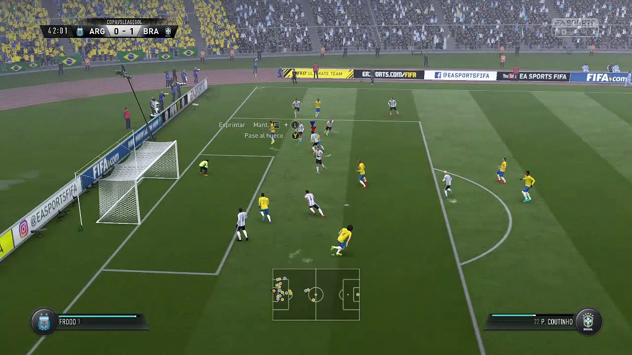 BRASIL VS ARGENTINA,PARTIDO DE FUTBOL FIFA PC,2G-1L,GOLES Y JUGADAS
