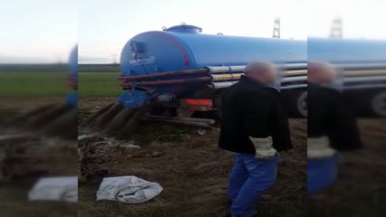 Vidanjörden dere yatağına atık boşaltan şahıs hakkında soruşturma